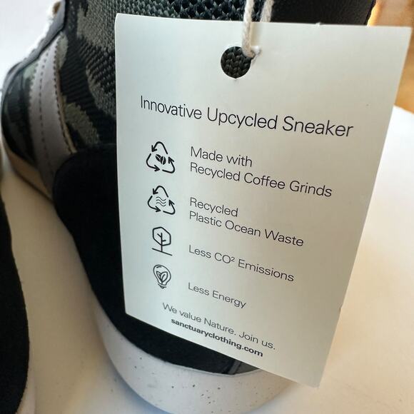 Sanctuary Sneakers Major Camouflage Smart Creation Green Black Women's Size 7.5M - Picture 6 of 12